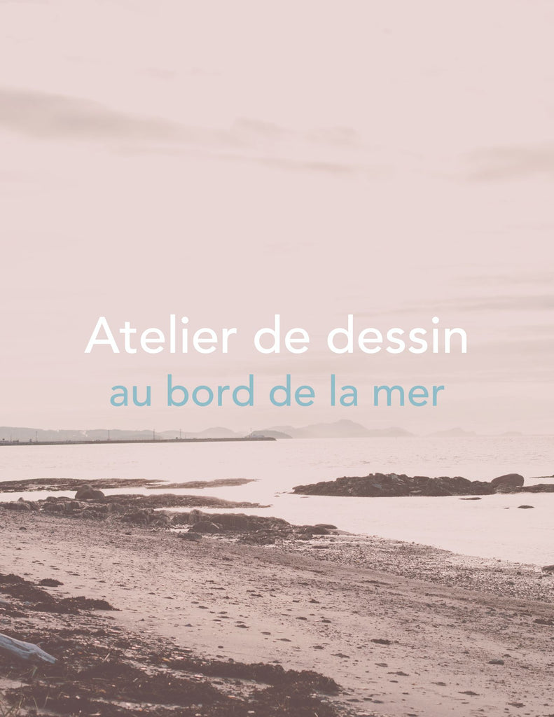 Atelier de dessin au bord de la mer à Rimouski