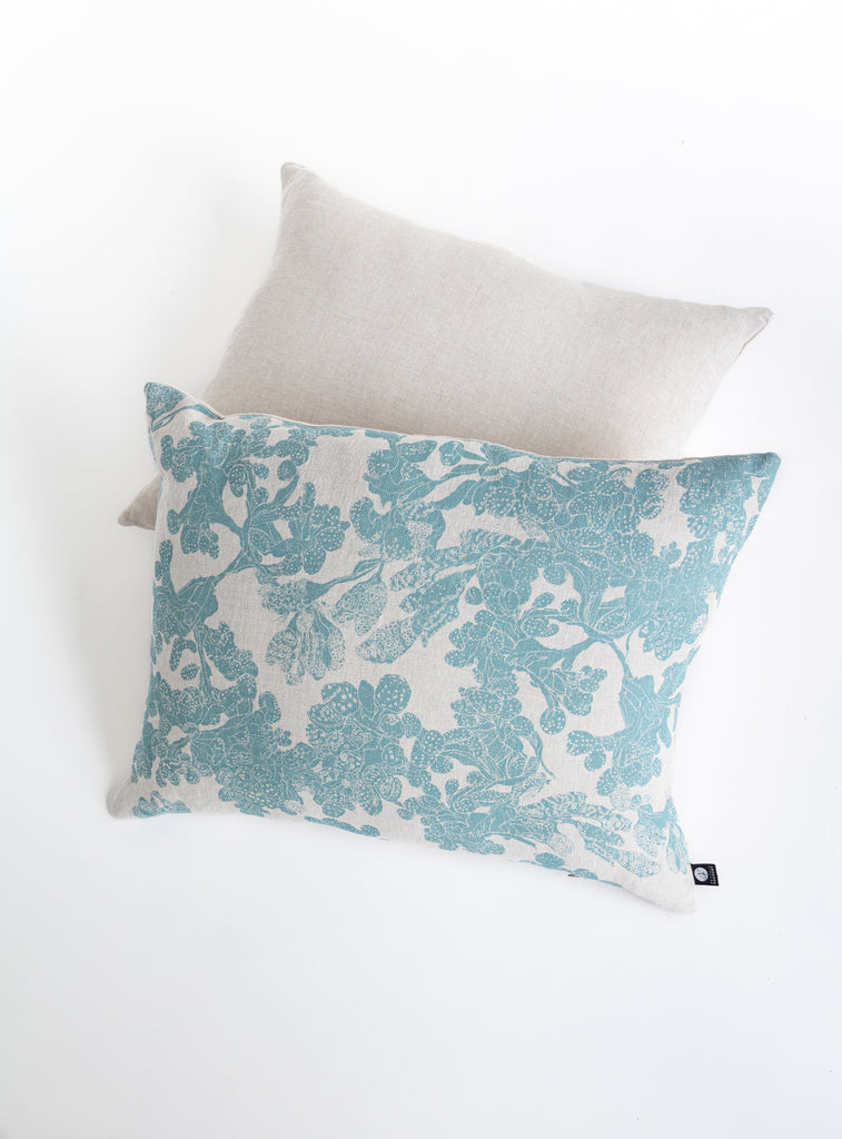 Coussin motif marée basse bleu 16''x 20''