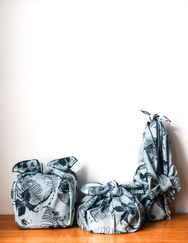 Furoshiki bleu – 3 en 1